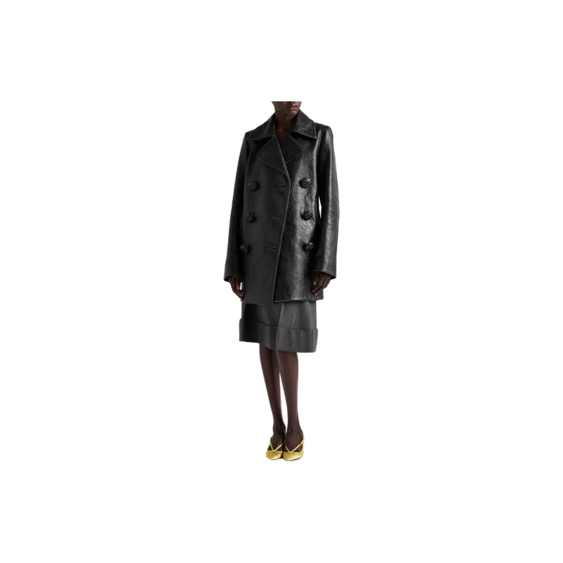 PRADA Leather Coat-1