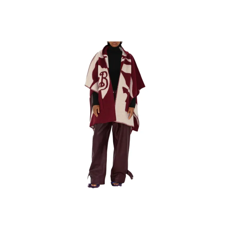 Burberry FW23 Cloaks Women's Deep Red-1