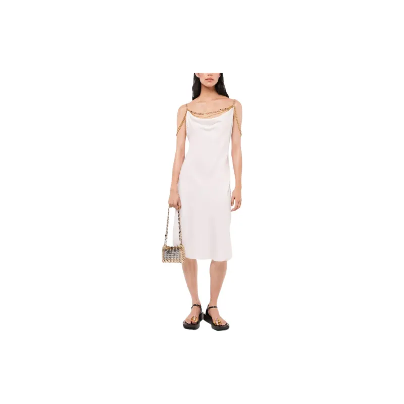 Paco Rabanne Chain Strap Cowl Neck Midi Dress-1