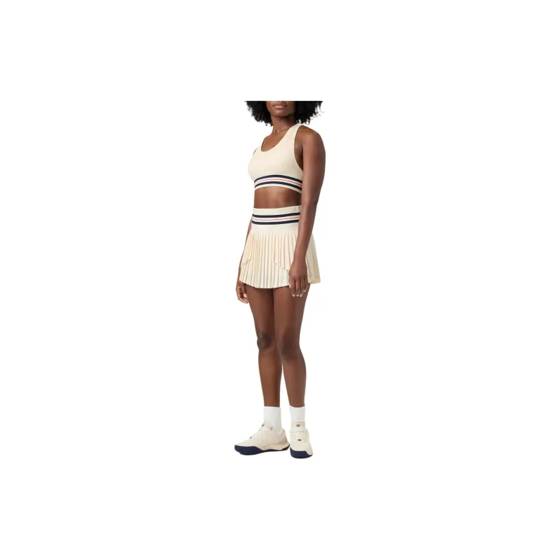 FILA SS24 Pleated Seamless Skort Casual Short Skirts Women's Ecru-3