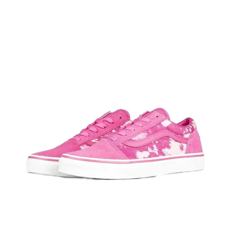 Vans Old Skool Abrasion Resistant Low Top Kids' Skateboarding Shoes Pink Teenagers-2