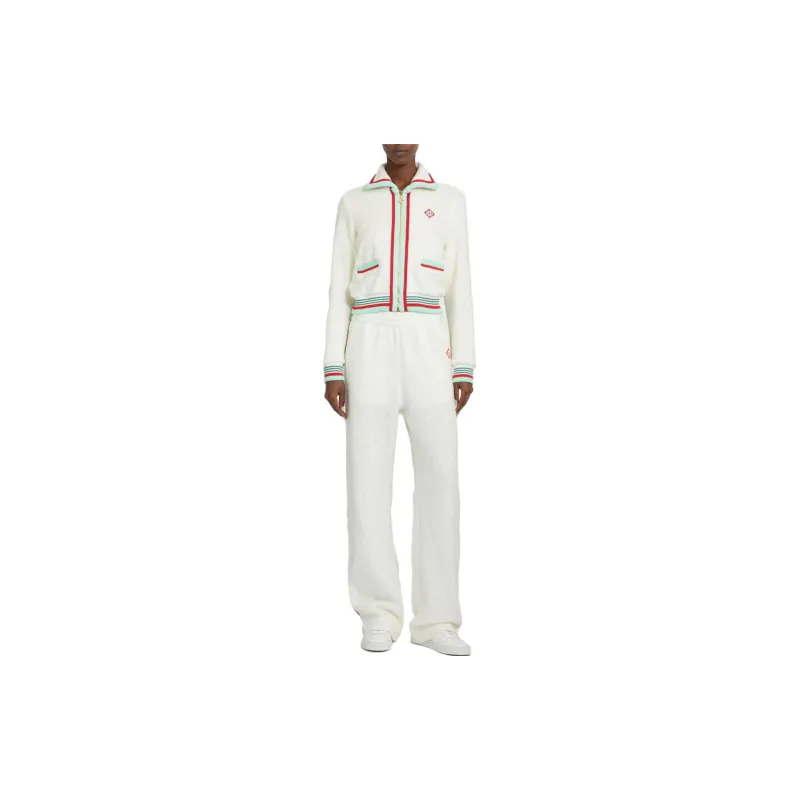 CASABLANCA Cashmere Terry Track Pant 'Off White'-1