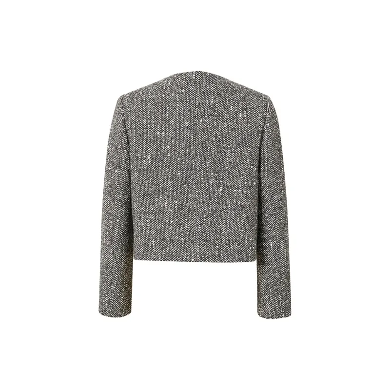 Hopeshow Cropped Coat Women's Gray-1