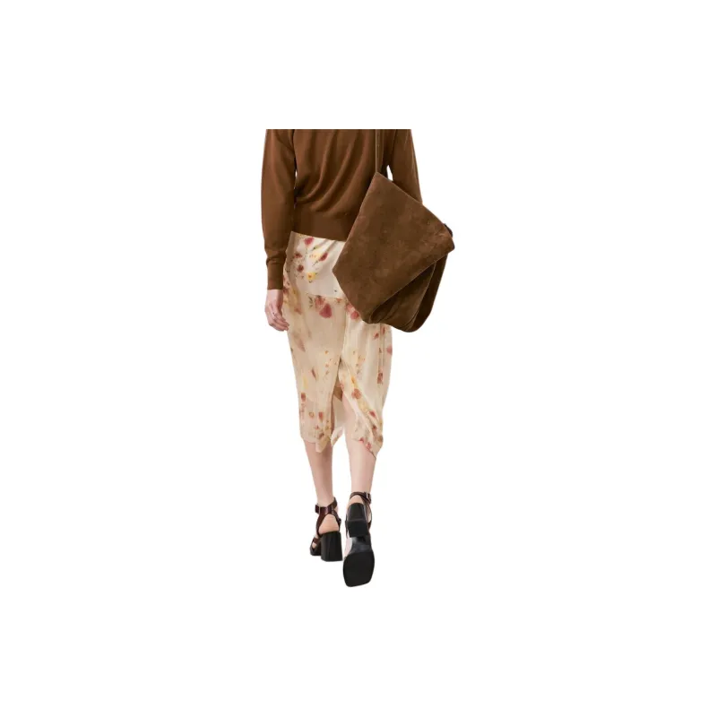 ZARA Casual Long Skirts Women's Pink-6