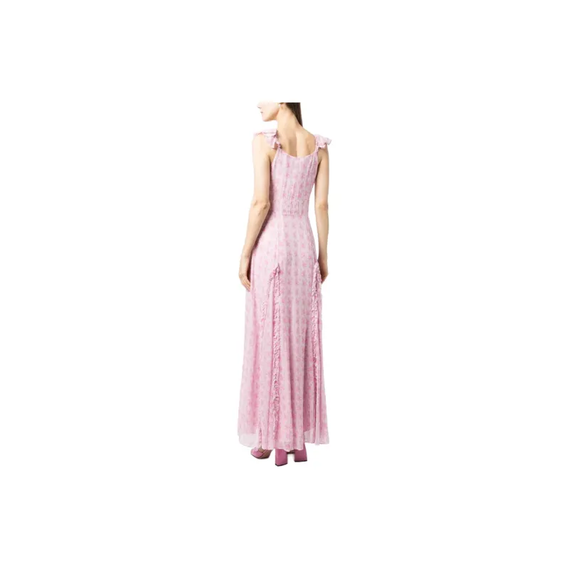 LOVESHACKFANCY Tulonne Rose print Dress-2
