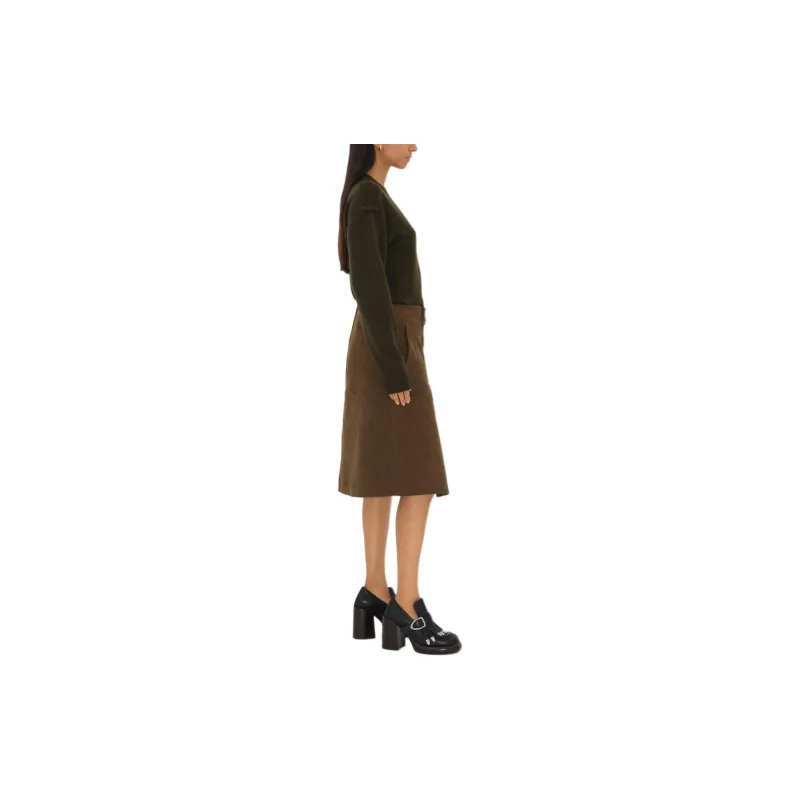 Burberry A Line High Waist Skirt-3