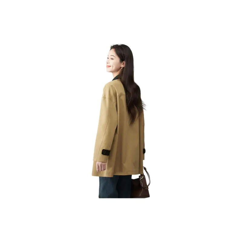 YALIDA Jackets & Coats Women's Dark Khaki-3