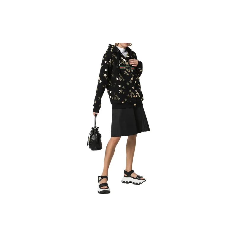 GUCCI Sweatshirt Coat Women's Black-2