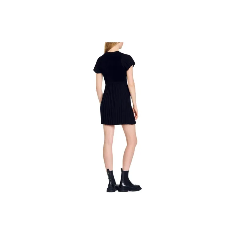 Sandro Knitted Mini Dress-2