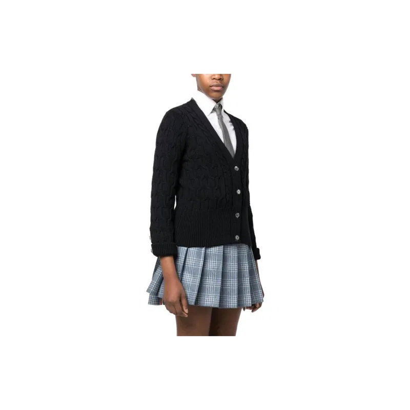 THOM BROWNE V neck Cardigan-3