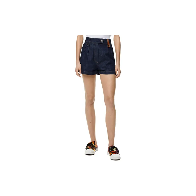 LOEWE FW21 Denim Shorts Women's Blue-2