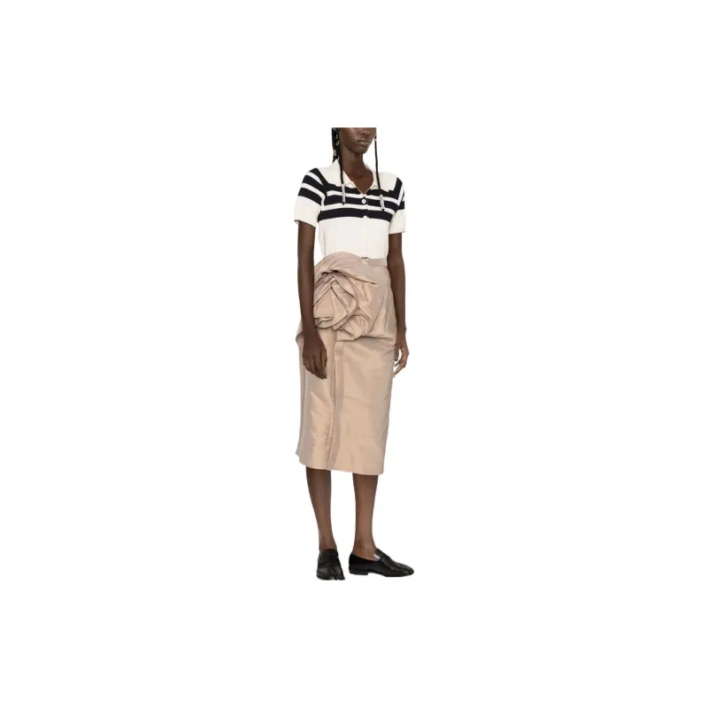Maison Margiela Moiré effect Ruffled Midi Skirt-1