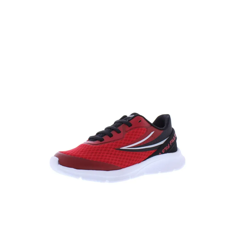 FILA KIDS Optix 3 Cushioning Wear Resistant Low Top Kids' Running Shoes Black Red Kids'-0