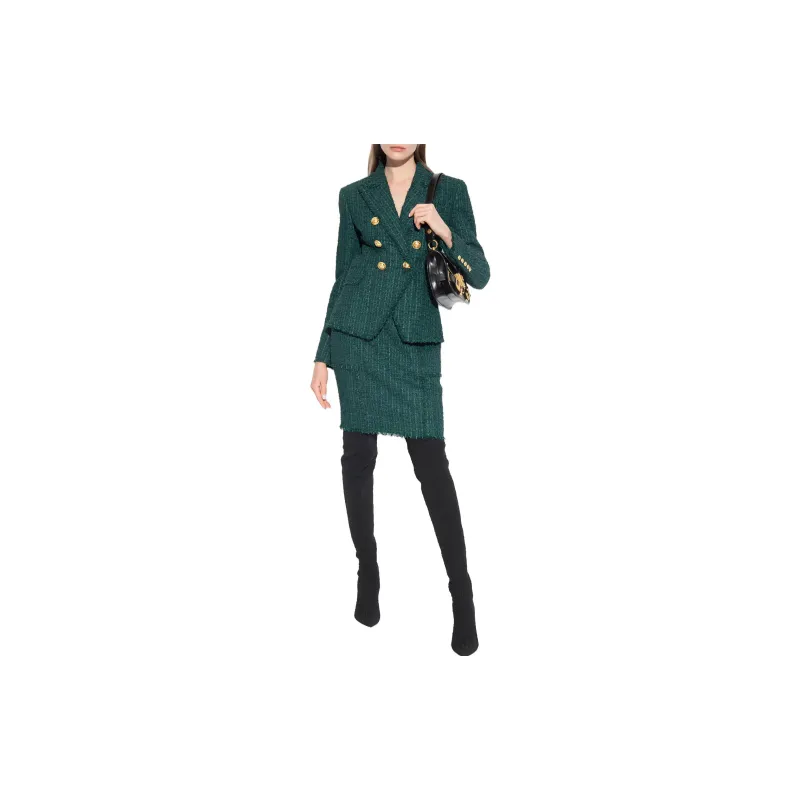 BALMAIN Tweed Pencil Skirt-1