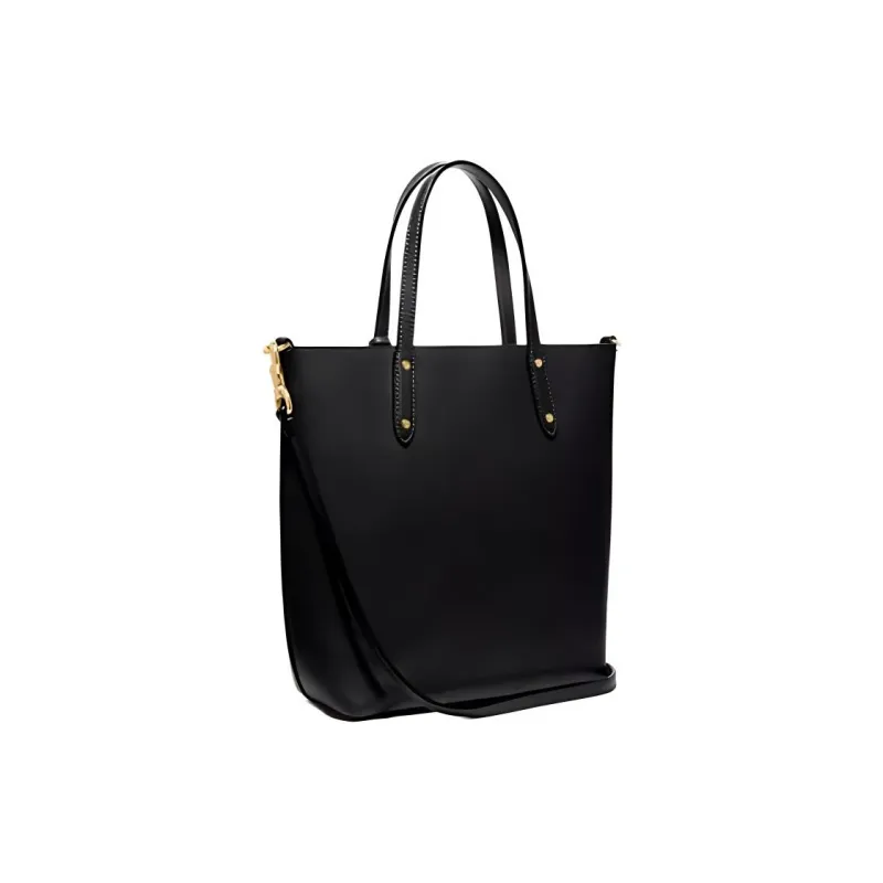 COACH Central Cow Leather Tote Bag Shopping Bag Shoulder Bag Crossbody Bag Handbag Medium Size Women's Black-3
