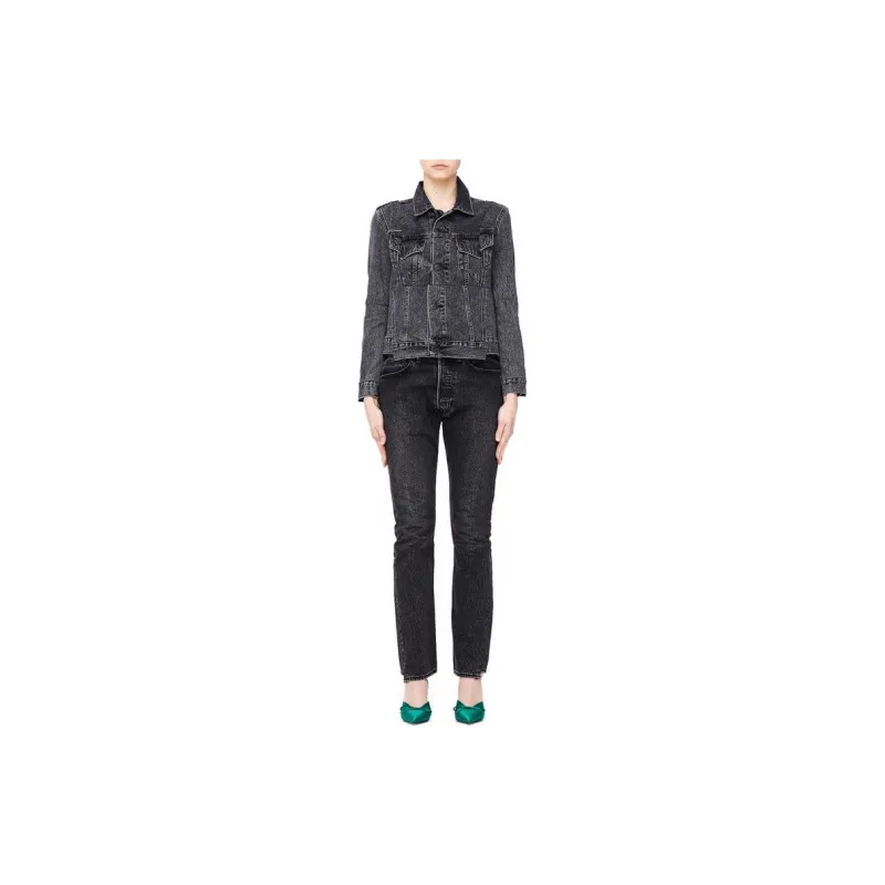 Vetements Denim Jackets Women's Black-1