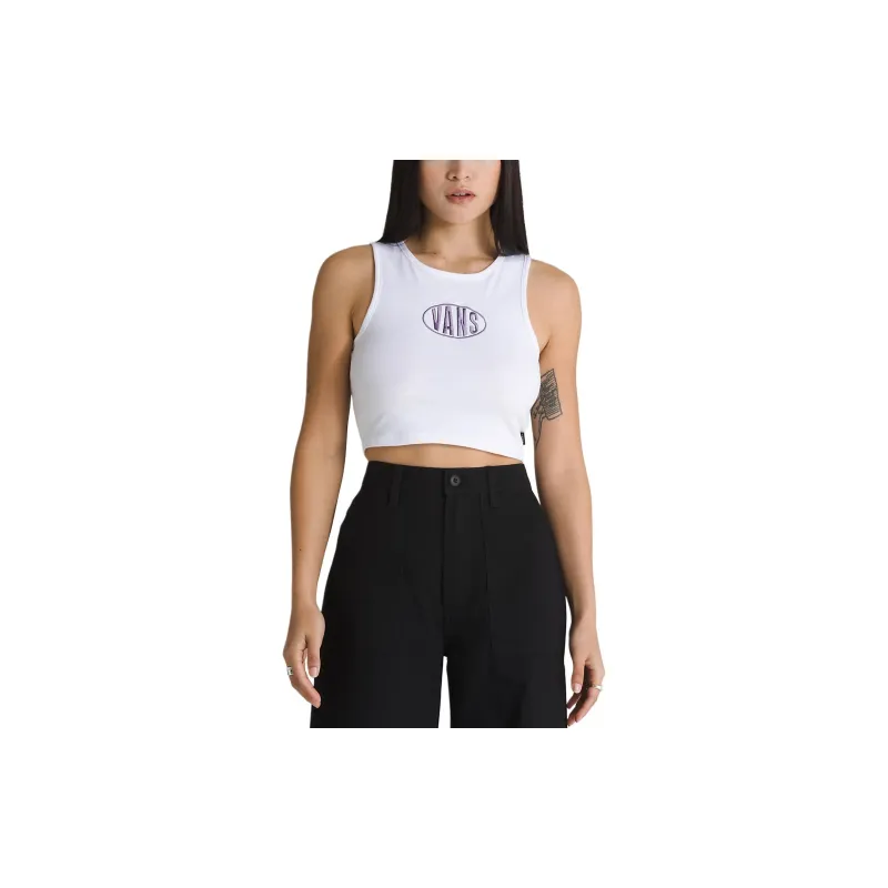 Vans Tank Tops Women's White-3