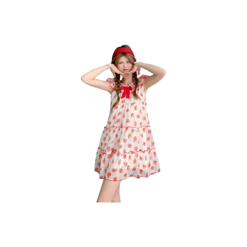 Juden Choi Slip Dresses Women's Red-1