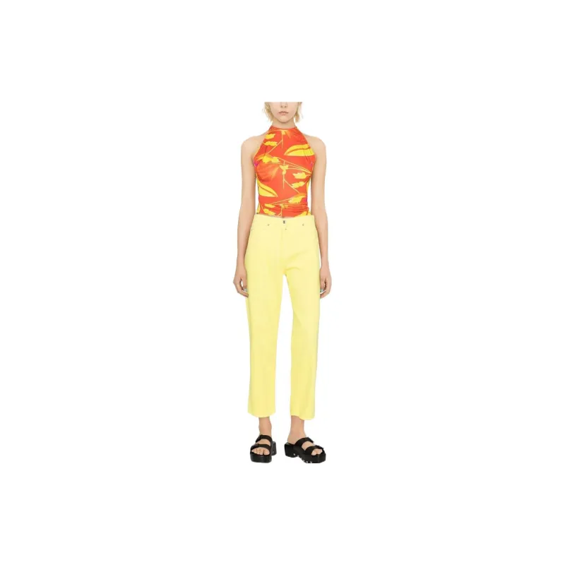MSGM Mid Waisted Straight Leg Jeans-1