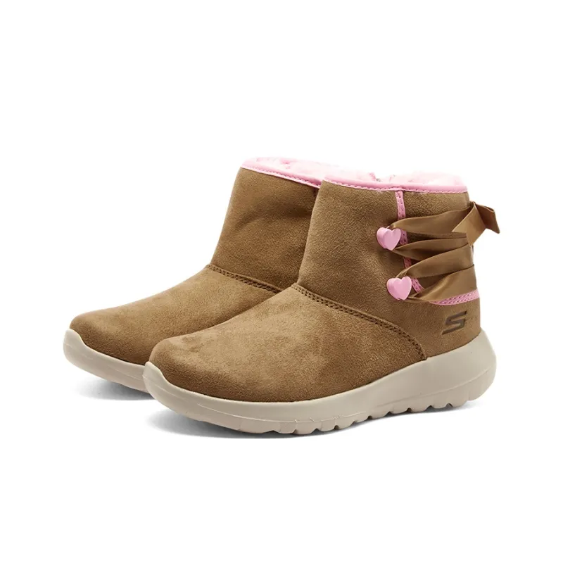 Skechers Cushioned Wear-Resistant Breathable Warm Low Shaft Kids' Boots Brown Teenagers-3