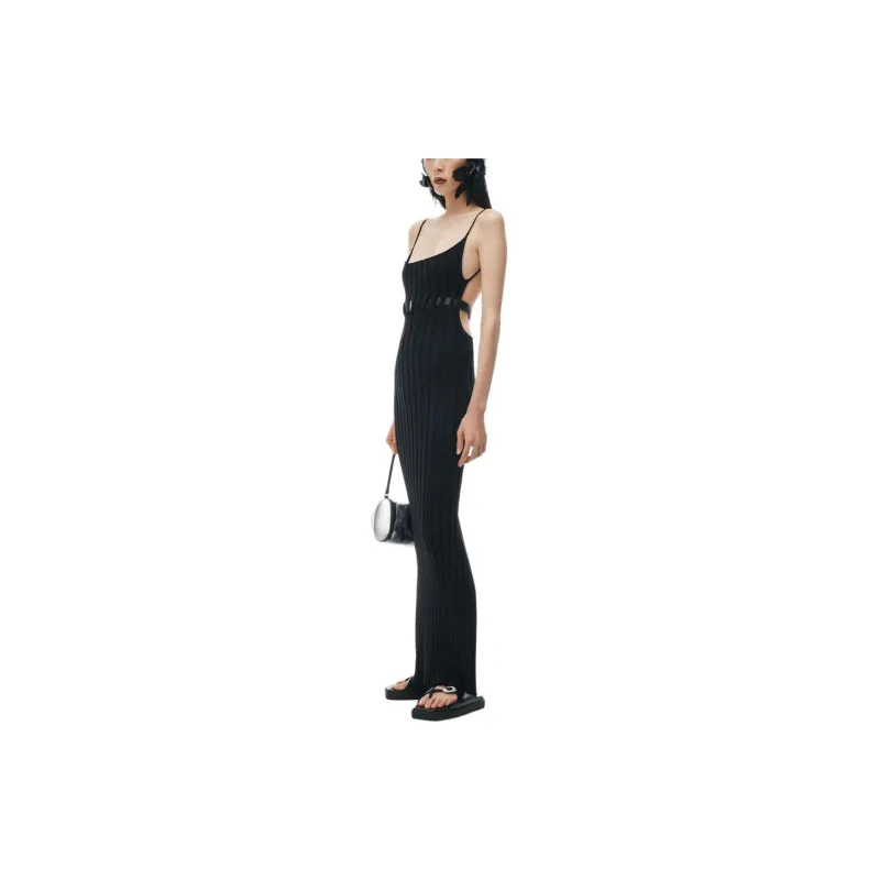 Alexander Wang Belted Square Neck Dress-1