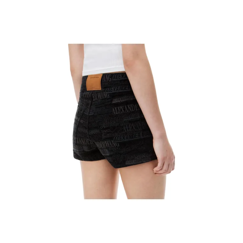 Alexander Wang Newsprint Logo Embroidered Mini Skort-4