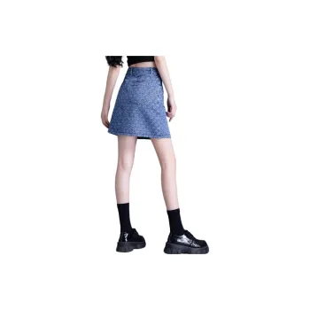You Cow Me Pants Denim Short Skirts Women's Blue