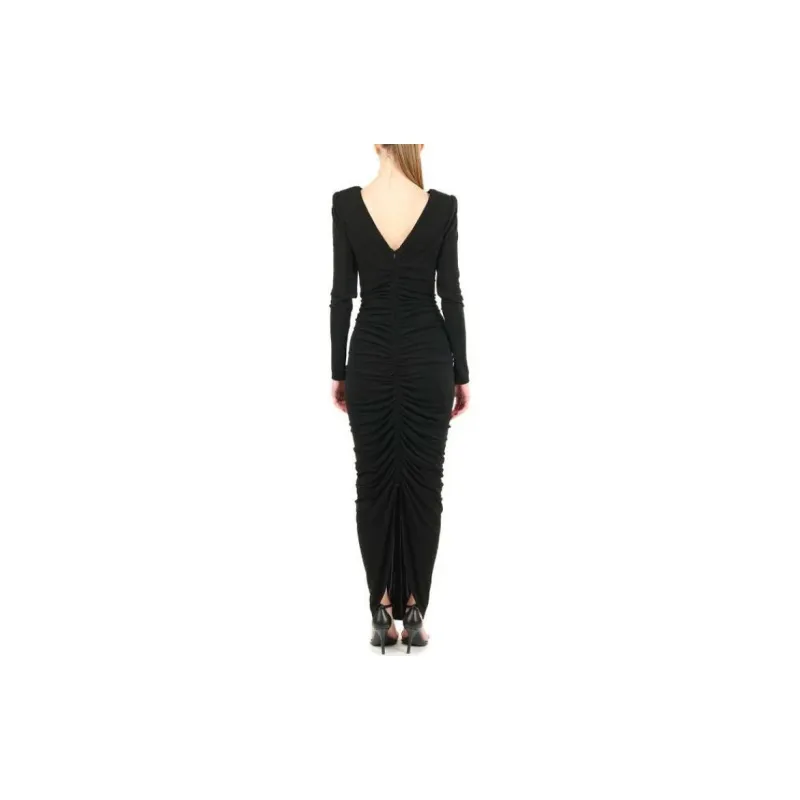 Givenchy V-Neck Evening Ruched Dress-3