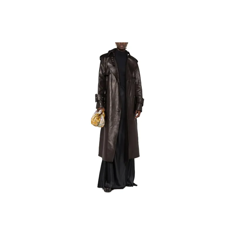 KHAITE The Bobbie Belted Leather Coat-1