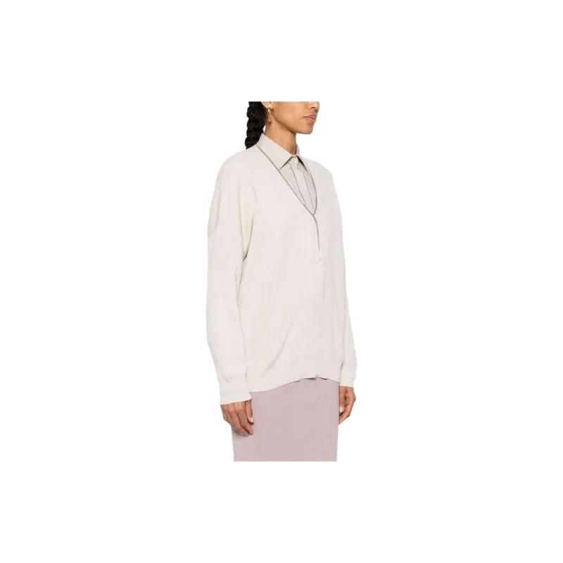 Brunello Cucinelli V Neck Knitted Jumper-3