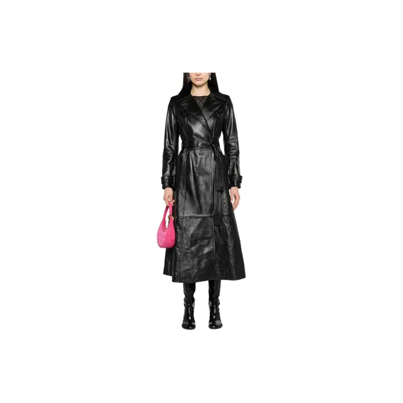 Marine Serre SS24 Leather Jacket Women's Black-1