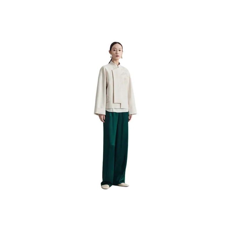 NAWEI Jackets Coats Women's Beige-2