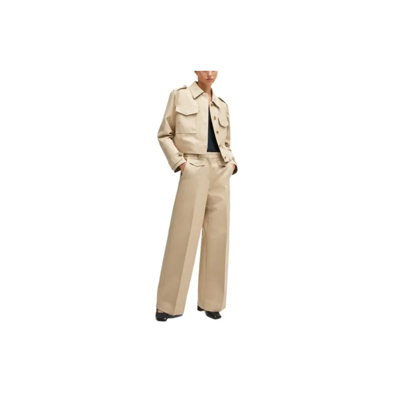 HUGO BOSS Pressed crease Palazzo Trousers-1