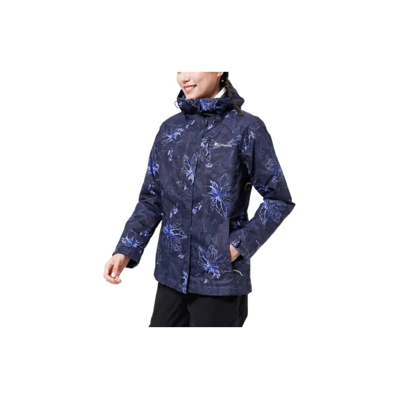 Columbia Waterproof Windbreaker Jacket Women's Marine Blue-3