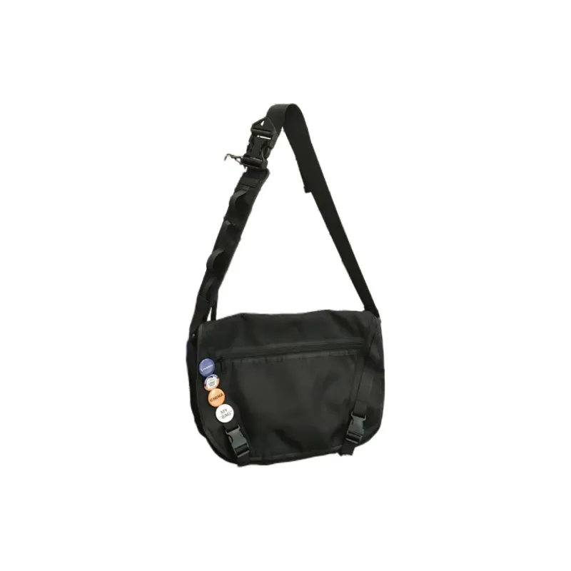 ALOENEY Nylon Crossbody Bag, Shoulder Bag Regular Unisex Gray/Black-4