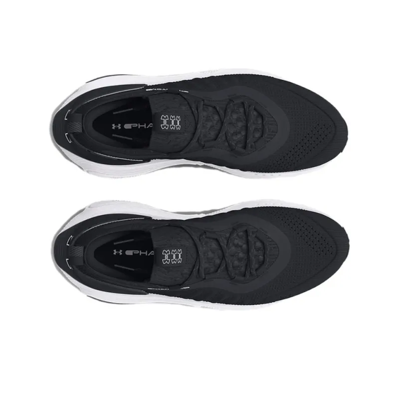 Under Armour Phantom 4 Anti Slip Wear Resistant Low Top Casual Running Shoes Men's Black White-3