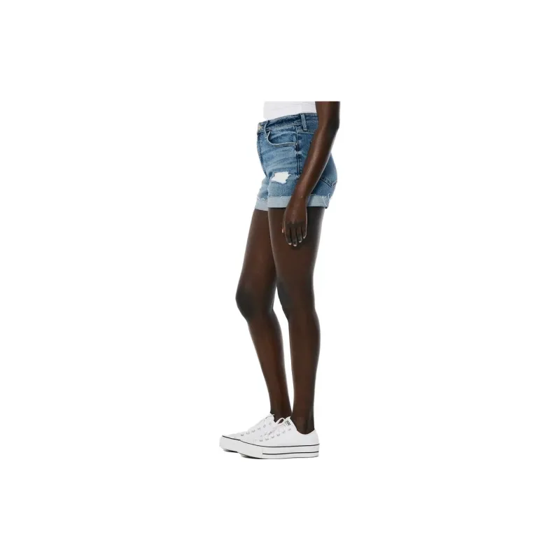 Hollister Denim Shorts Women's Torn Medium Washed-3
