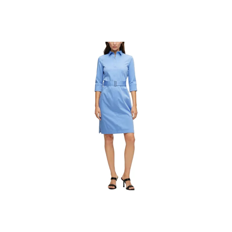 HUGO BOSS Short-Sleeved Dresses Women's Light Blue-1