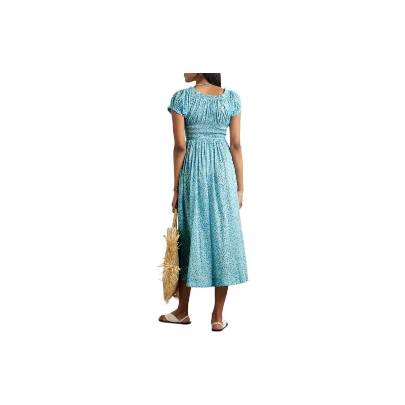 DOEN SS24 Short Sleeved Dress Women's Blue-2