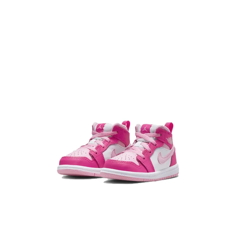 Jordan 1 Mid White Fierce Pink TD-2