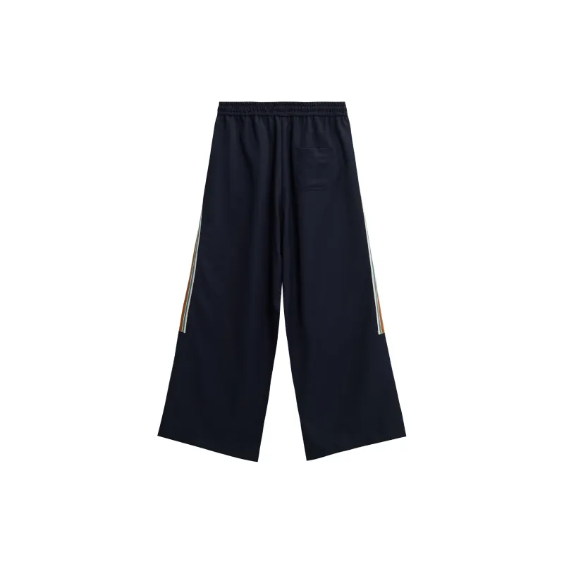 NANDCHN Casual Pants Unisex Navy Blue-1