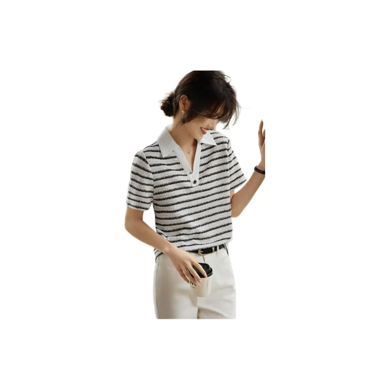 XWI T Shirt Women's Black White-2