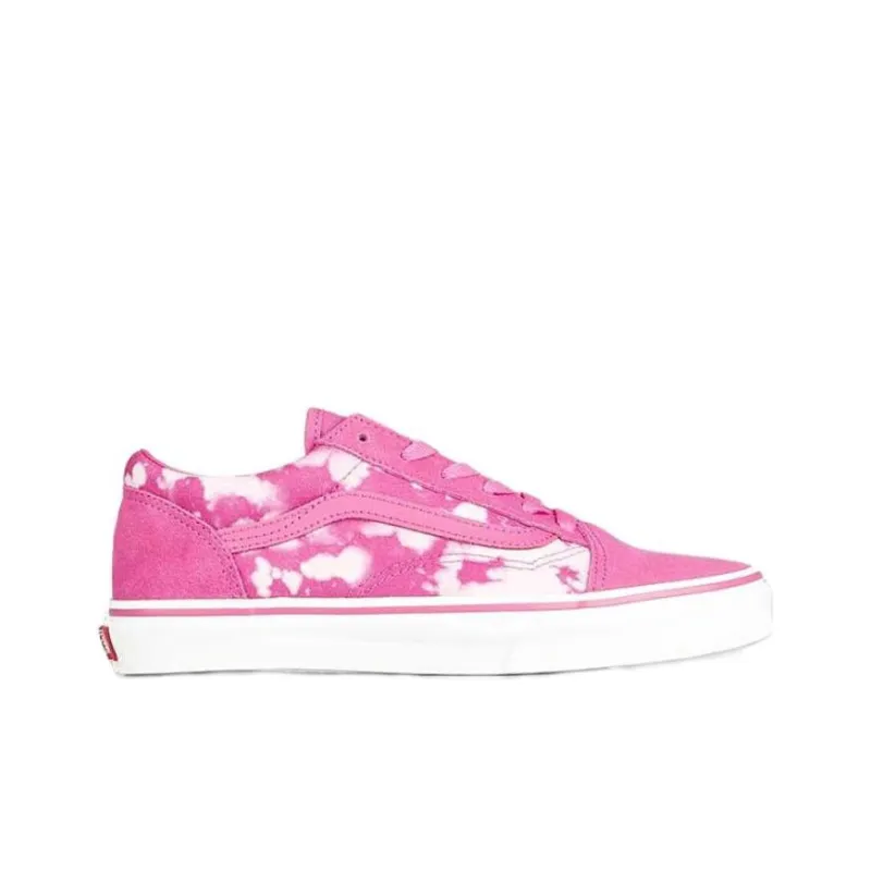Vans Old Skool Abrasion Resistant Low Top Kids' Skateboarding Shoes Pink Teenagers-1
