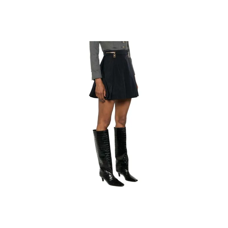 Elisabetta Franchi Zipped Pleated Mini Skirt-3