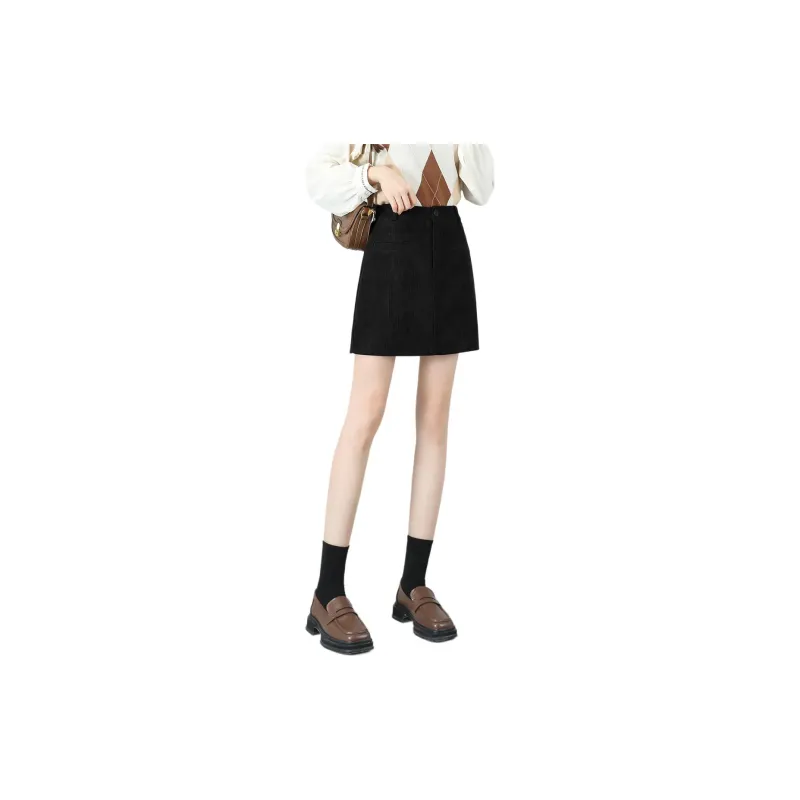 TERRE BLEUE Casual Short Skirts Women's Black-2