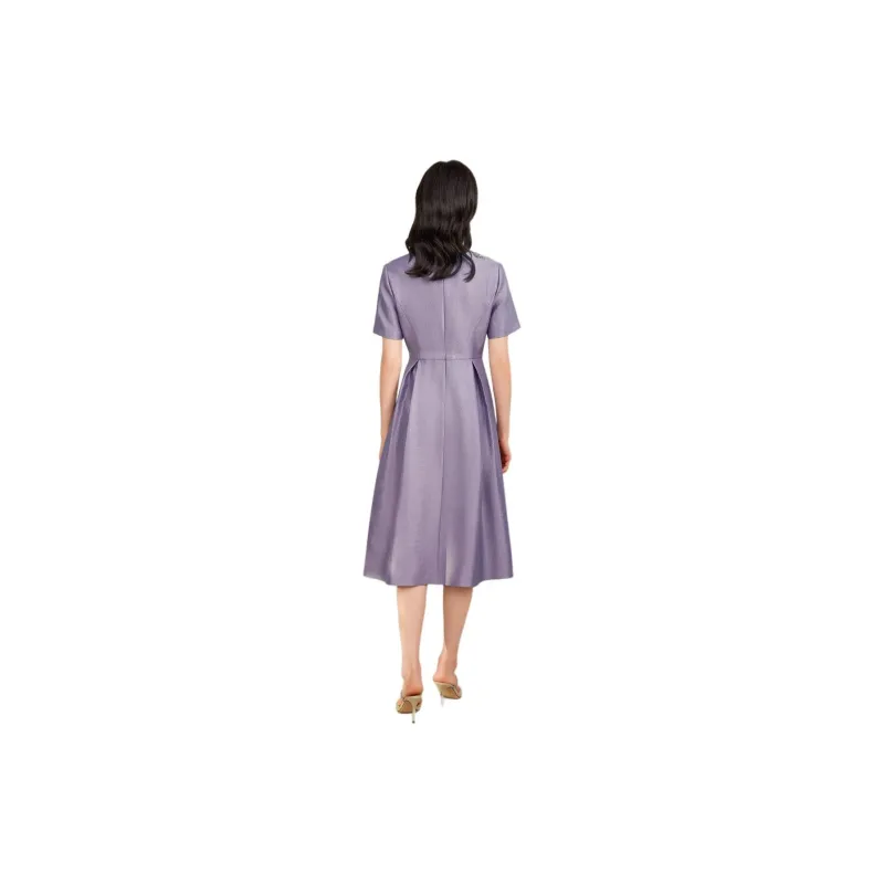 BBLLUUEE SS24 Short Sleeved Dress Women's Mist Purple-4