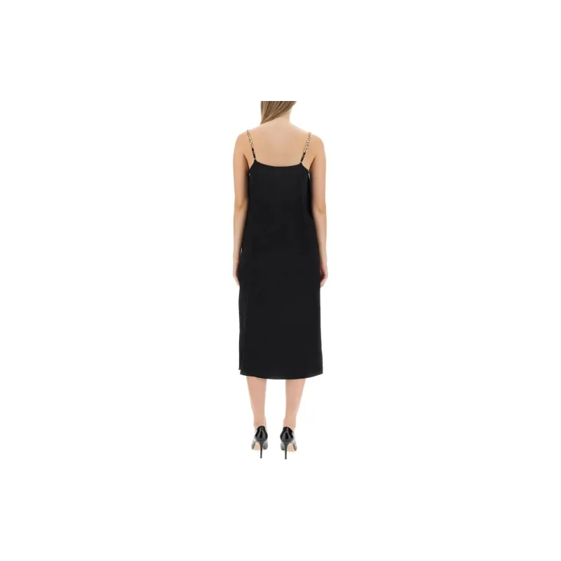 MICHAEL KORS Chain link Crepe Midi Dress-2