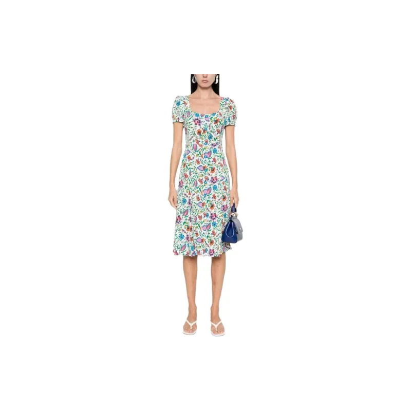 DVF Diane Von Furstenberg Elena Floral print Midi Dress-1