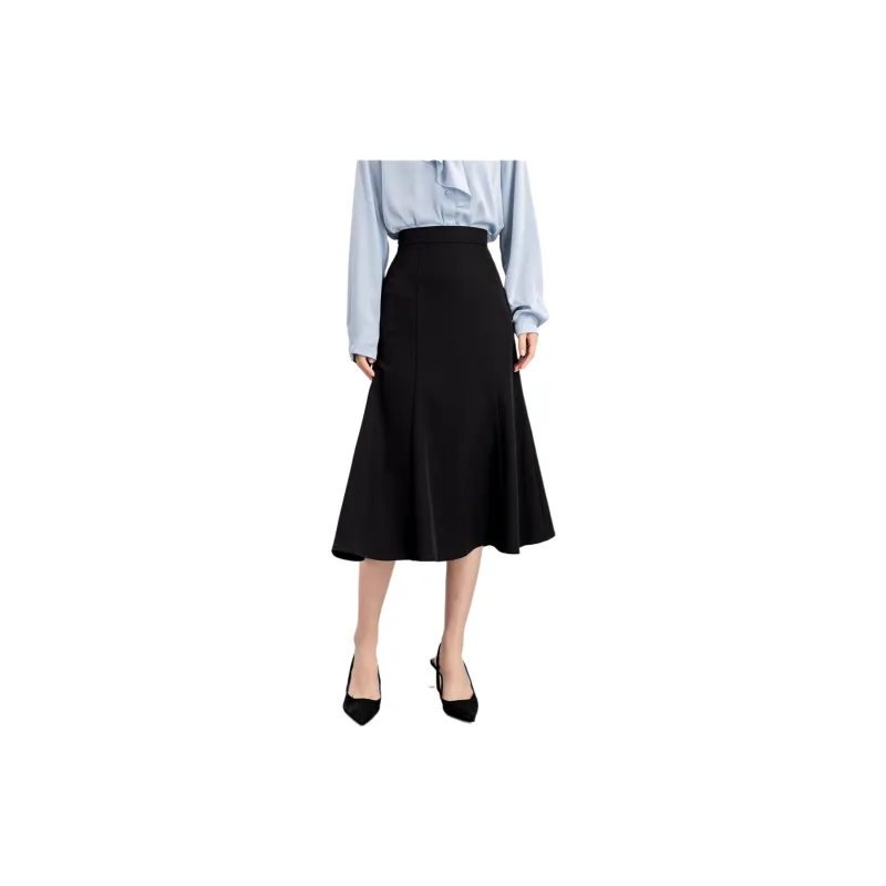 Dajia Poetry Casual Long Skirt Women's Black-3