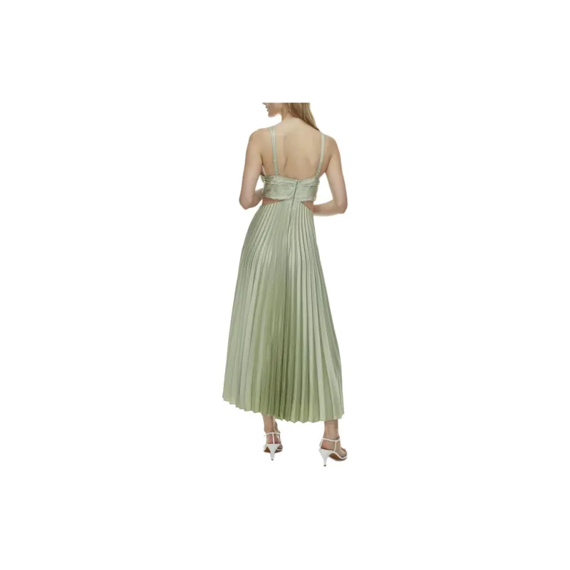 ARITZIA SS24 Ten Showpiece Satin Dress Slip Dresses Women's Silver Sage Green/Silver Sage Green-3